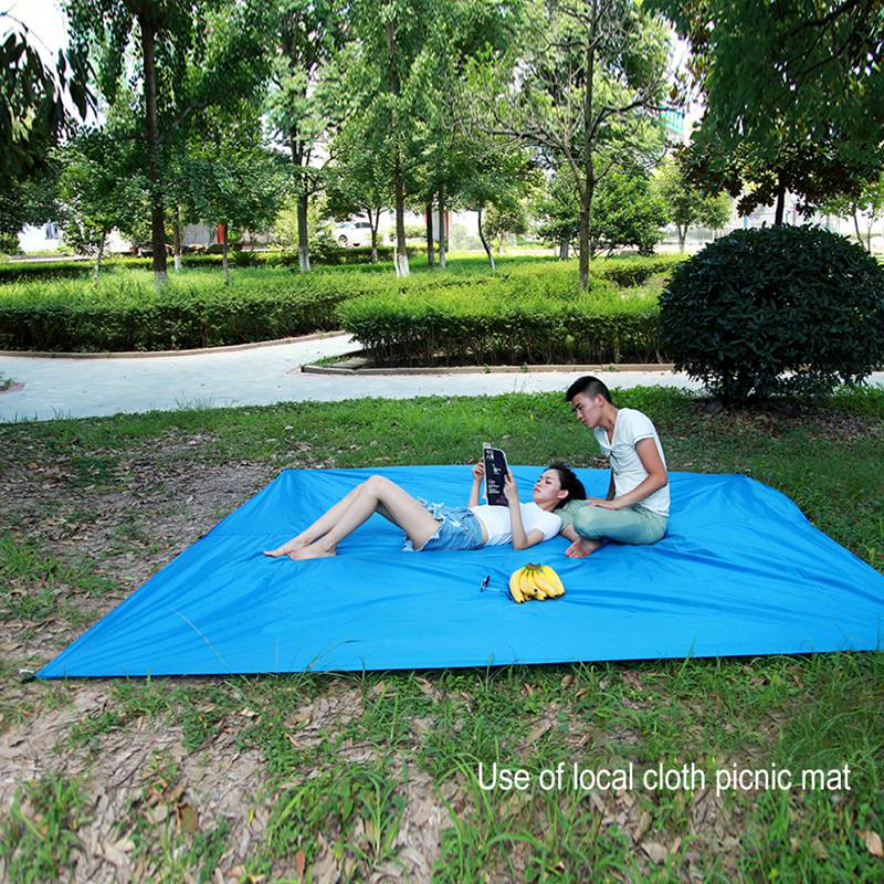 Cheap Goat Tents 1Sets Outdoor Cloth Sunshade Tent Equipments Waterproof Sun Protection Beach Awning Canopy Moisture proof Mat Tents 